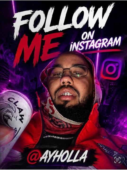 Follow Ay-Holla on social media for new music, videos, shows, and updates